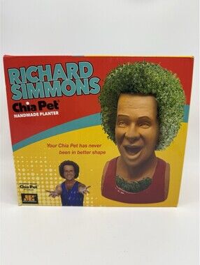 Richard Simmons Chia Pet Handmade Planter And Seed Kit Brand New Open Box